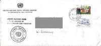 Dienstbrief über Postamt Vereinte Nationen Wien geleitet