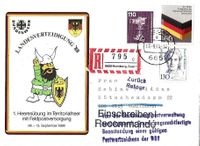 Brief in die DDR nicht angenommen bei der Feldpostleitstelle 51 Homburg weiter geleitet und bearbeitet Postamt 6651 Homburg