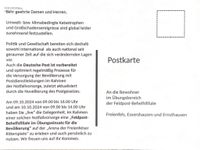 Info-Postkarte an die betroffenen Bewohner