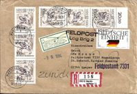 Brief in den Einsatz eingeliefert im Auswechelamt Feldpost 67344 Speyer