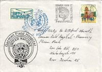Brief in den Einsatz eingeliefert und Weiterleitung duch das Postamt 45 in München